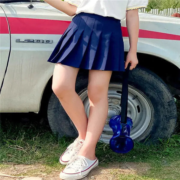 Vintage Plaid Pleated Skirt for Girls Ages 7-13