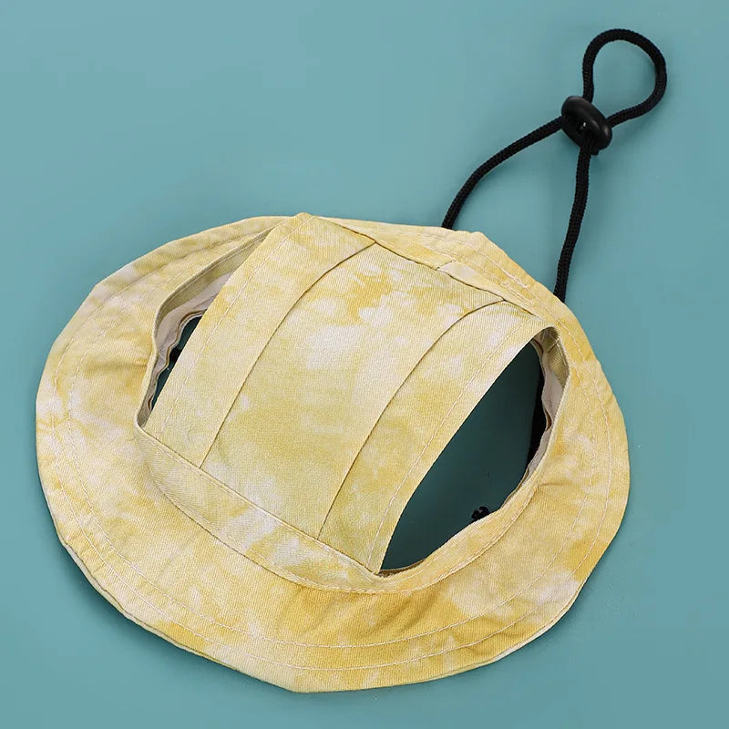 Fashionable Adjustable Dog Hat with Ear Holes for Sun Protection