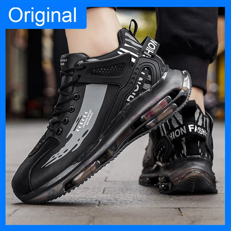Men's Breathable Leather Sports Shoes for Outdoor Activities