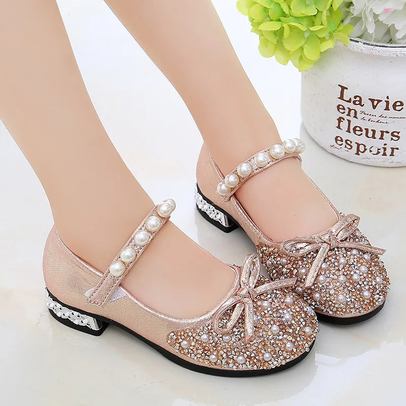 Girls Princess Sandals 2024 Summer Soft Sole PU Leather Shoes