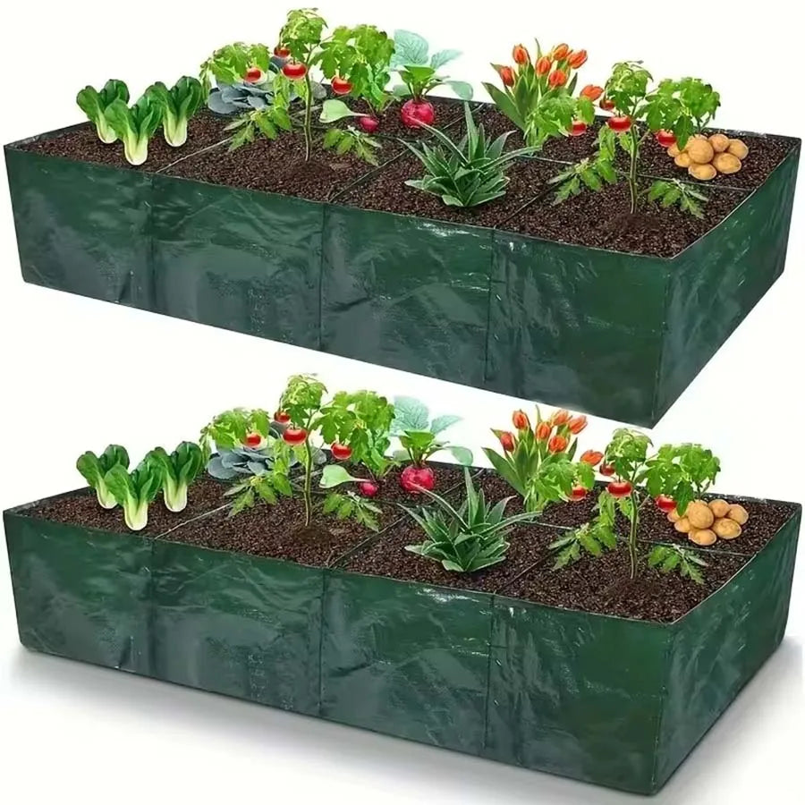 Dark Green Plastic Grow Bags for Garden Planters Outdoor