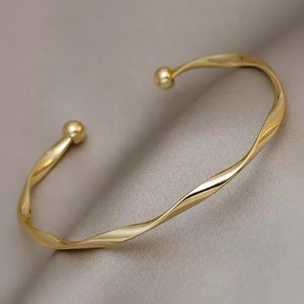 Elegant Twist Beaded Bracelet for Women by MOONBIFFY
