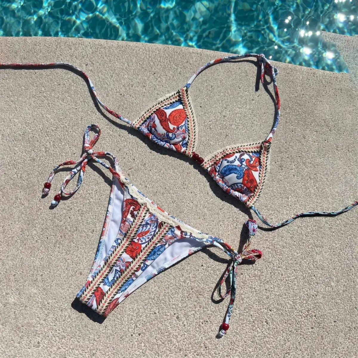 Shiny Bandeau Bikini Swimsuit for Women by MALEY LifeStyle