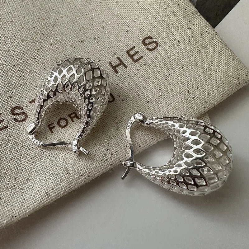 Classic 925 Sterling Silver Hoop Earrings for Women