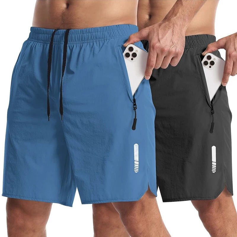 Men's Nylon Elastane Sport Shorts for Summer Running