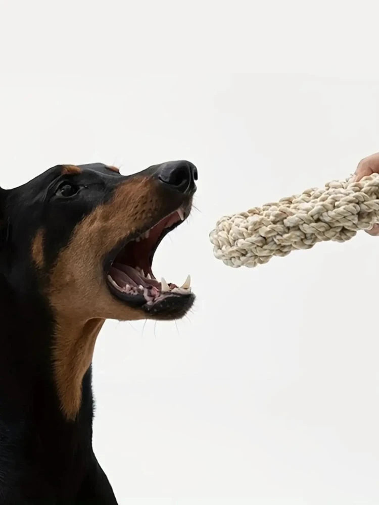 Durable Linen Pet Dog Rope Toy for Medium Large Dogs