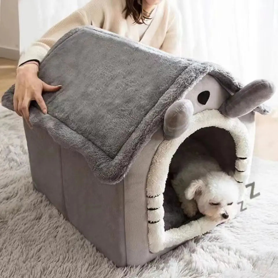 Bunny-Style Cozy Cave Bed for Cats Made with Arctic Cashmere