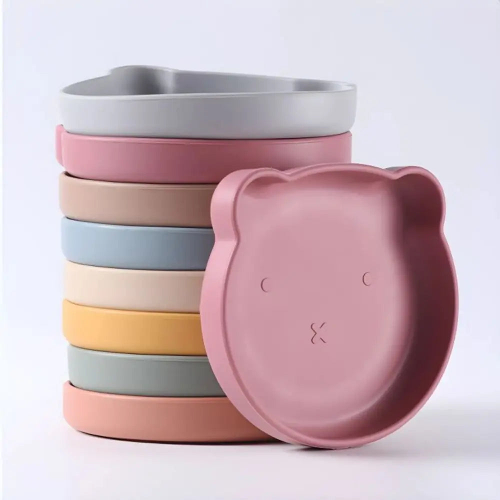 Bneseus Silicone Tableware Set for Children with Cartoon Design