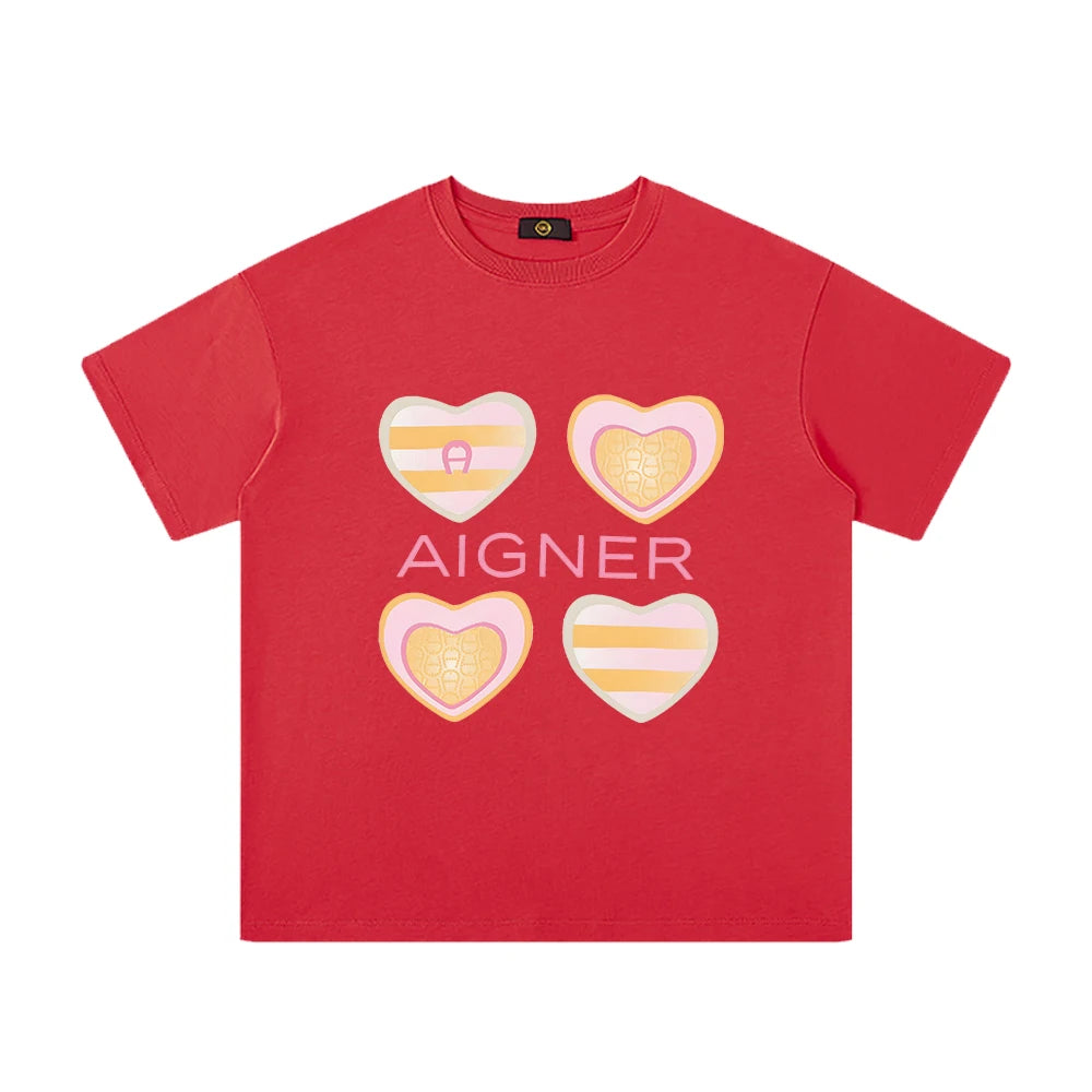 Girls' Cotton Summer T-Shirt with O-Neck Design