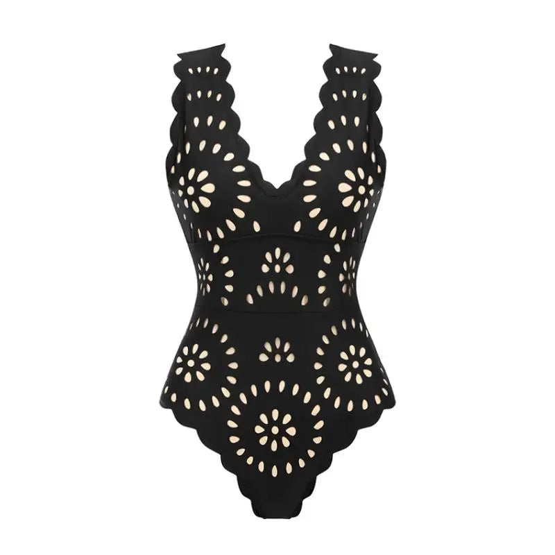 Elegant Women Deep V Neck Swimsuit Set for Summer 2026