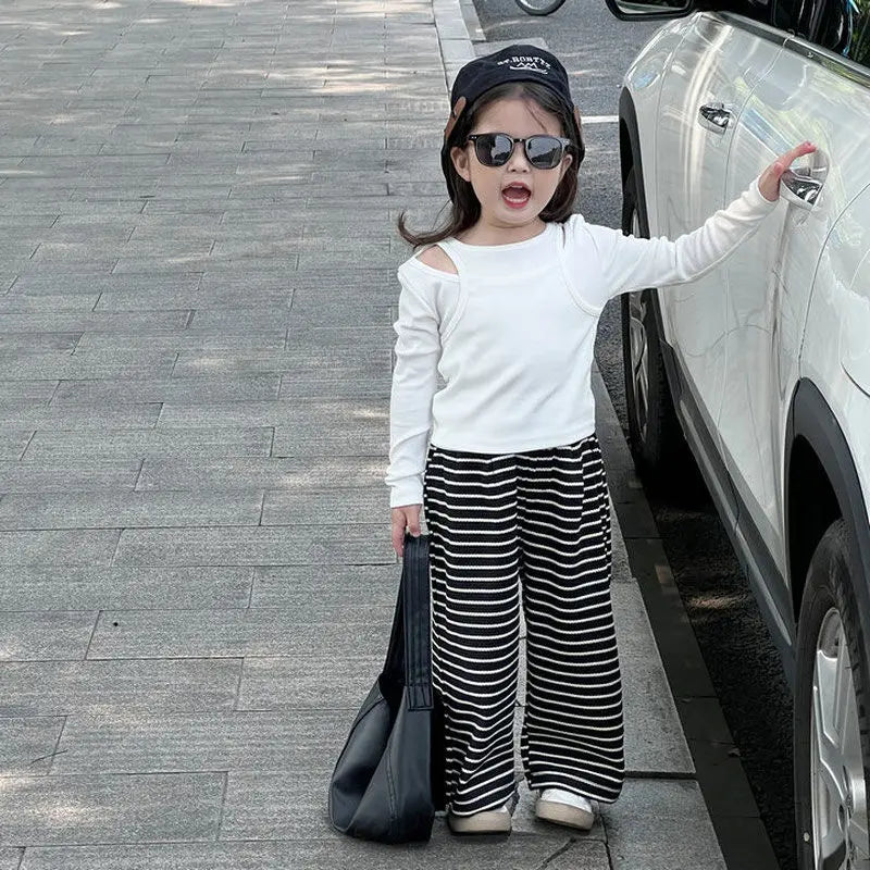 Girls Casual Long Sleeve Cotton Top for Ages 4-6Y Autumn
