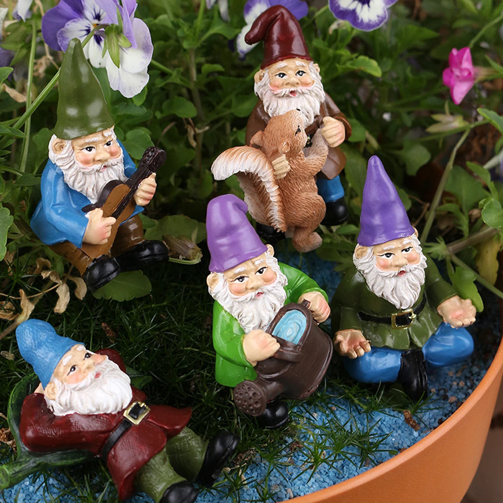 Resin Dwarf Flower Pot Inserts Set of Five for Outdoor Decor
