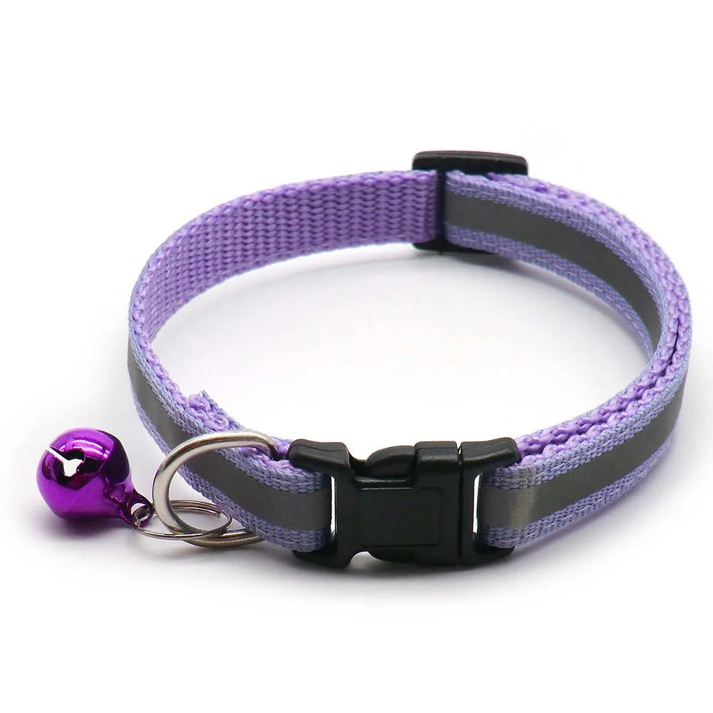 Reflective Bell Pet Collar for Small Dogs and Cats - 2 Pack