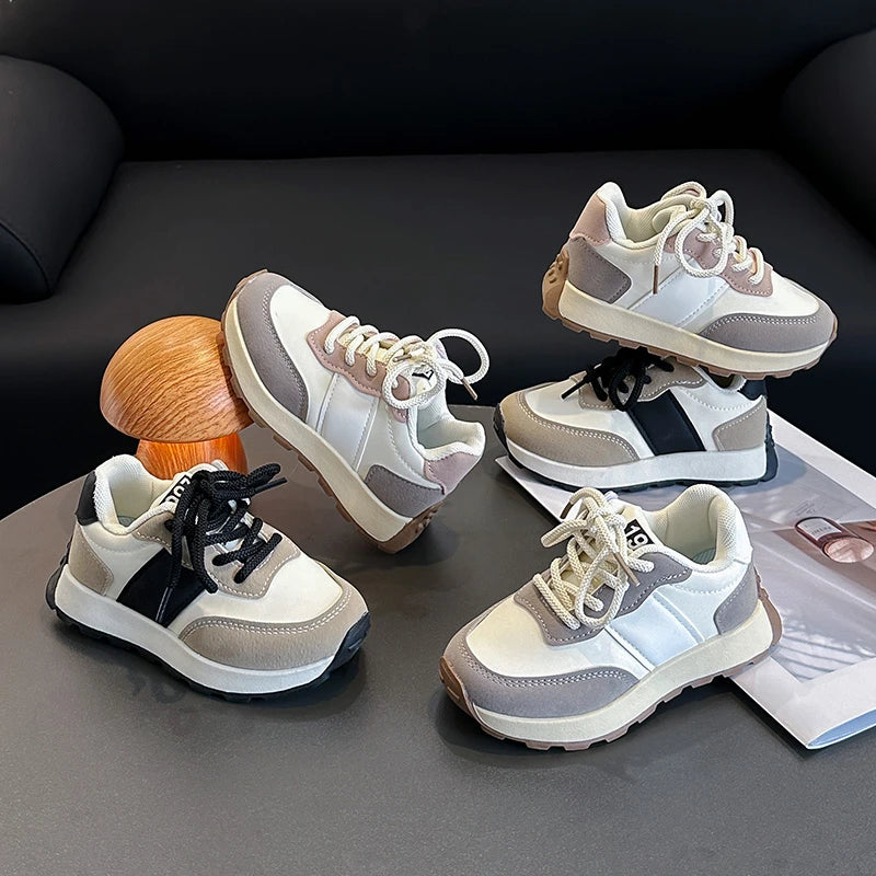 Soft Microfiber Casual Sneakers for Kids 4-6 Years