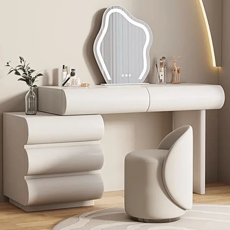 Modern White Wooden Makeup Dressing Table for Bedrooms