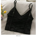 Backless Women's Tank Top with Built-In Bra for Summer