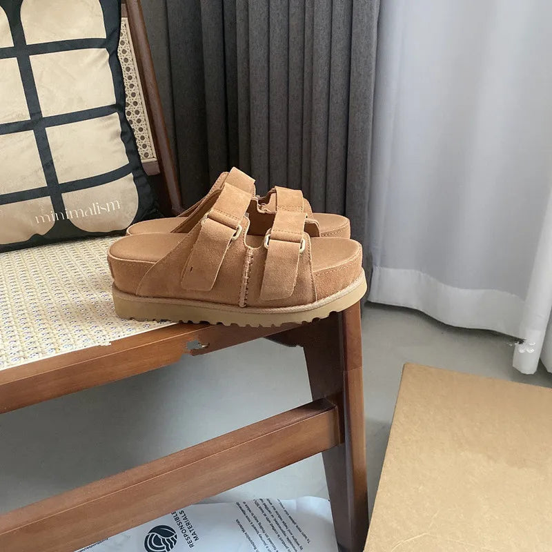 Luxury Genuine Leather Slippers for Women by VBCX
