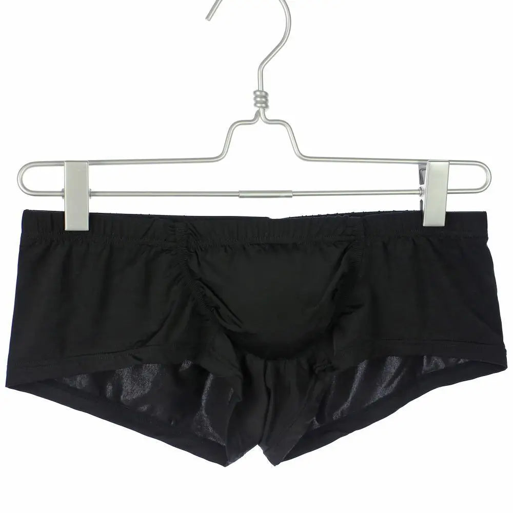 Men's Ice Silk Boxer Shorts with U Convex Pouch