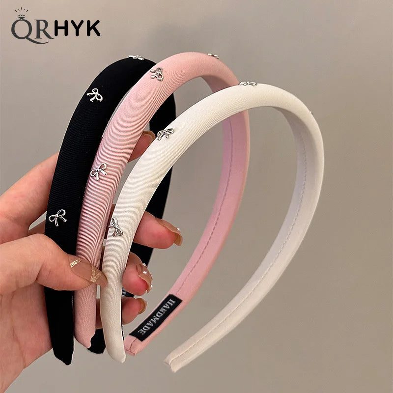 Korean Bow Headband for Women - Cute Cotton Hair Accessory