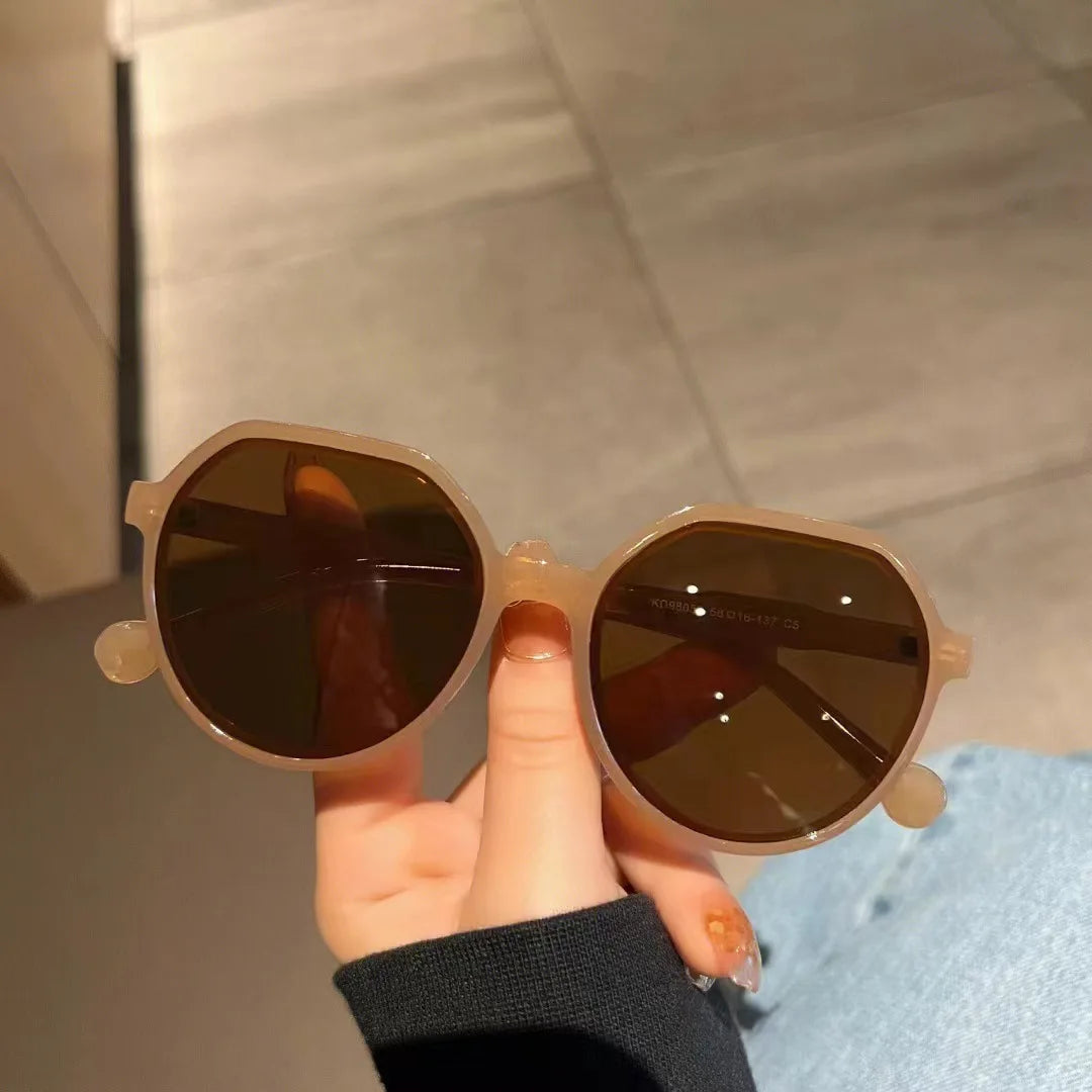 Geometry Shape Frame Vintage Sunglasses for Women by MOONBIFFY