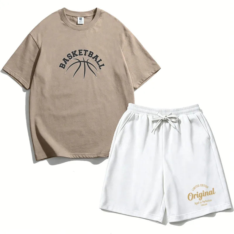 Boys Cotton Basketball Outfit Set for Summer Play