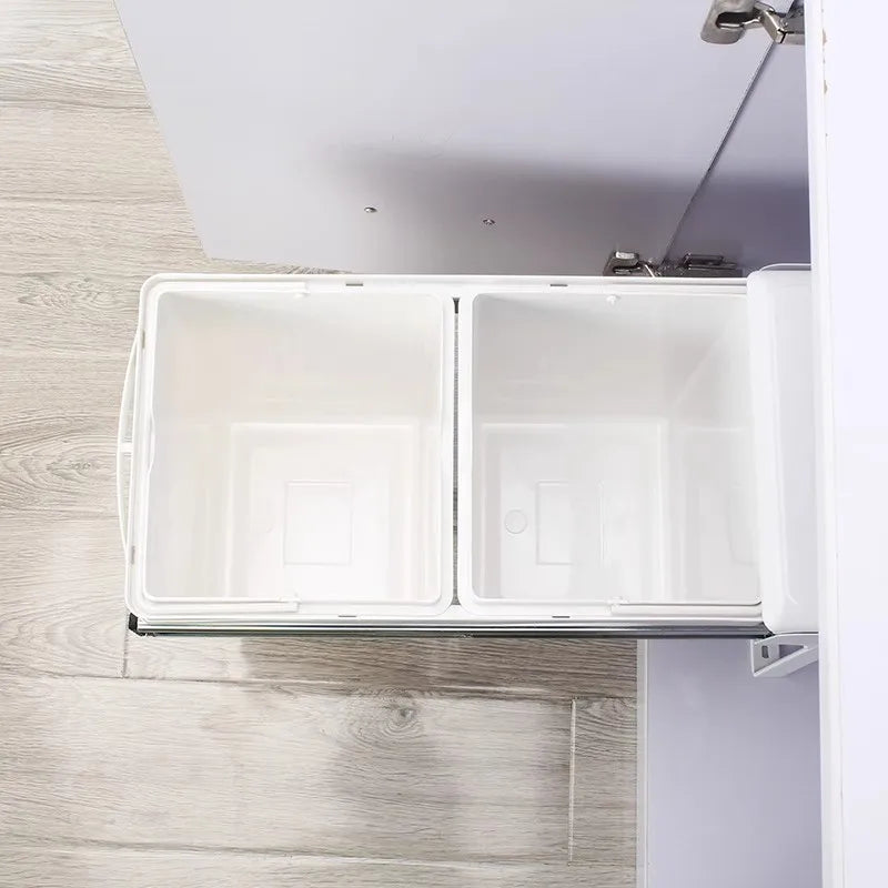 Large Rectangular Kitchen Sink Trash Can for Cabinet Use