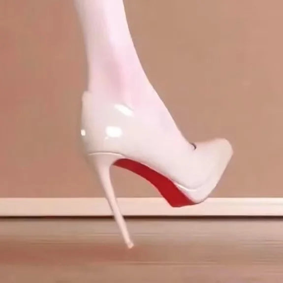 Pointed Toe High Heels for Women Comfortable Waterproof Red Sole