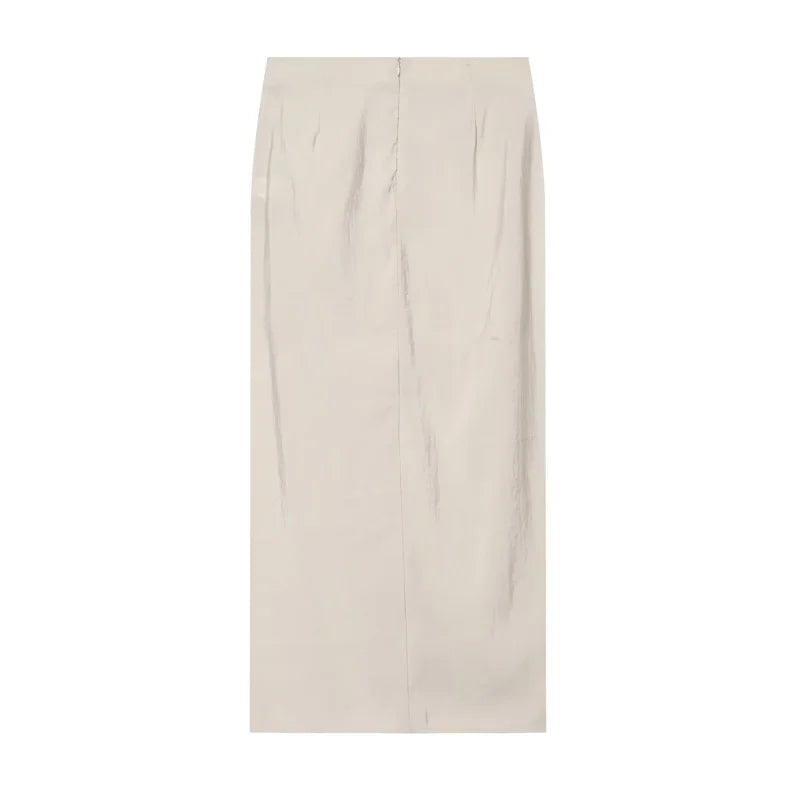 Guobioziy Women's A-Line Midi Skirt in Polyester for Spring