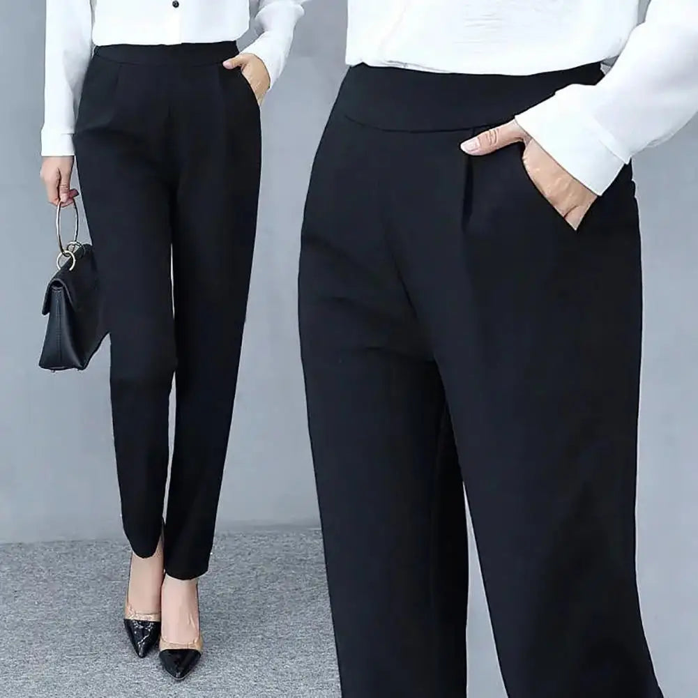 High Waist Polyester Suit Pants for Women by MALEY LifeStyle