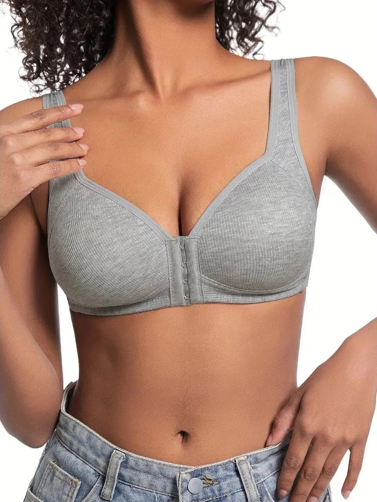 Comfortable Wire-Free Front Closure Bra for Women