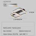 Luxury Black Modern Ceiling Lamp with Remote Control