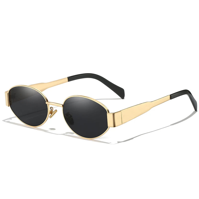 Blanche Michelle Alloy Oval Sunglasses for Outdoor Use