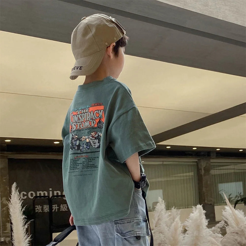 Cotton Short-Sleeve T-Shirt for Boys Age 1-3 Years