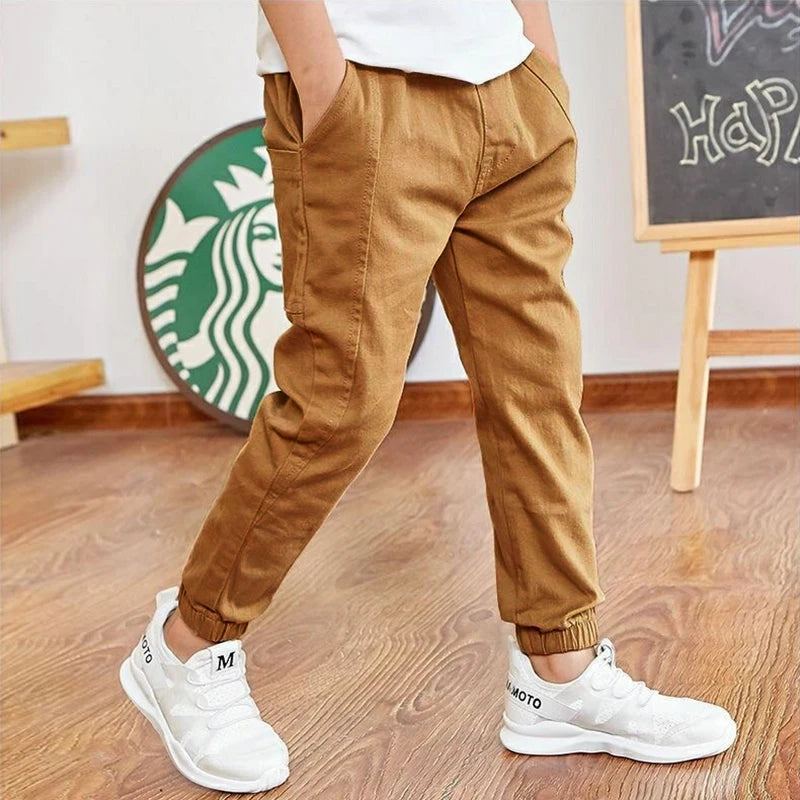 Boys Casual Cargo Pants Cotton Blend for Ages 7 to 13