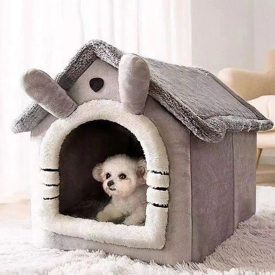 Bunny-Style Cozy Cave Bed for Cats Made with Arctic Cashmere