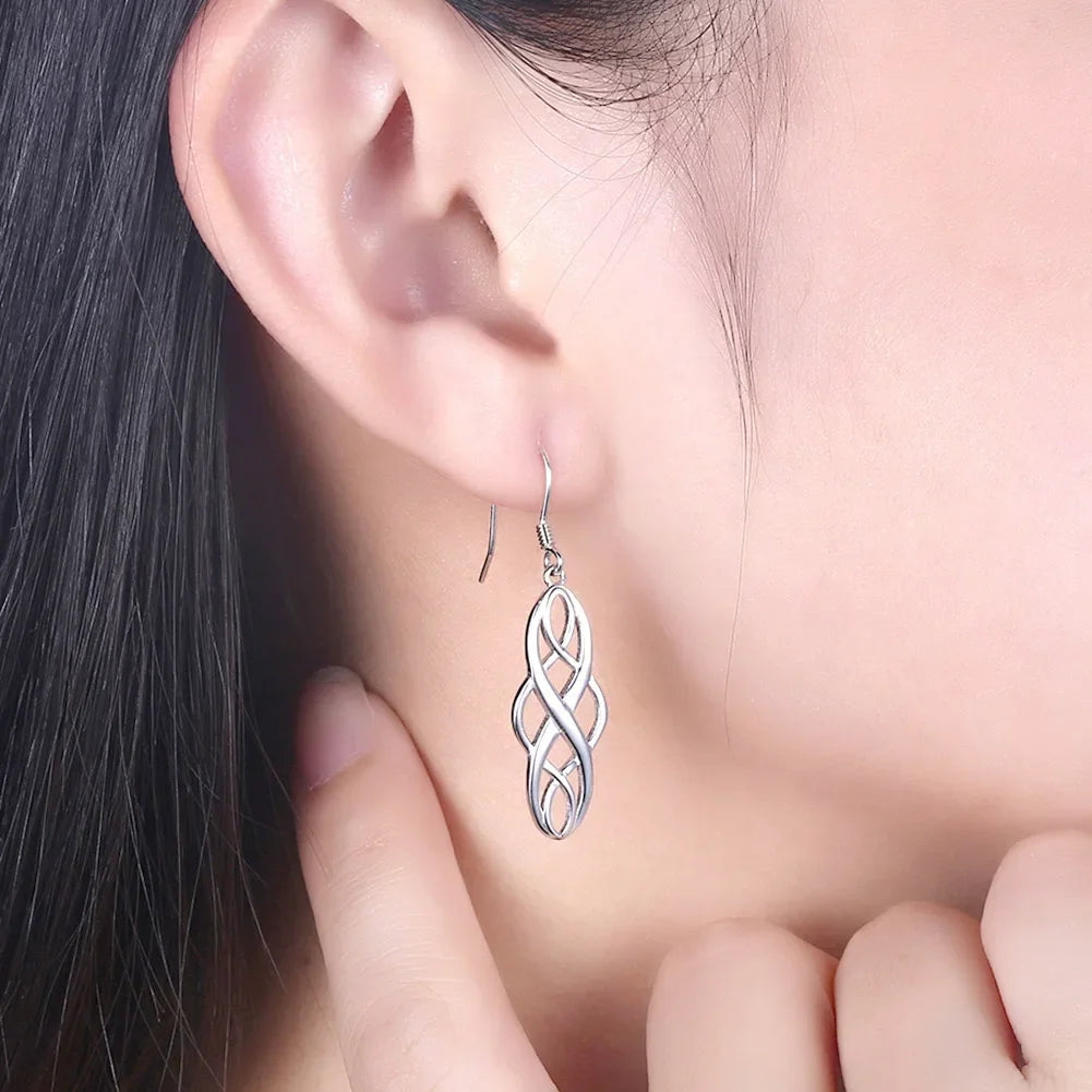 Elegant 925 Sterling Silver Drop Earrings for Women