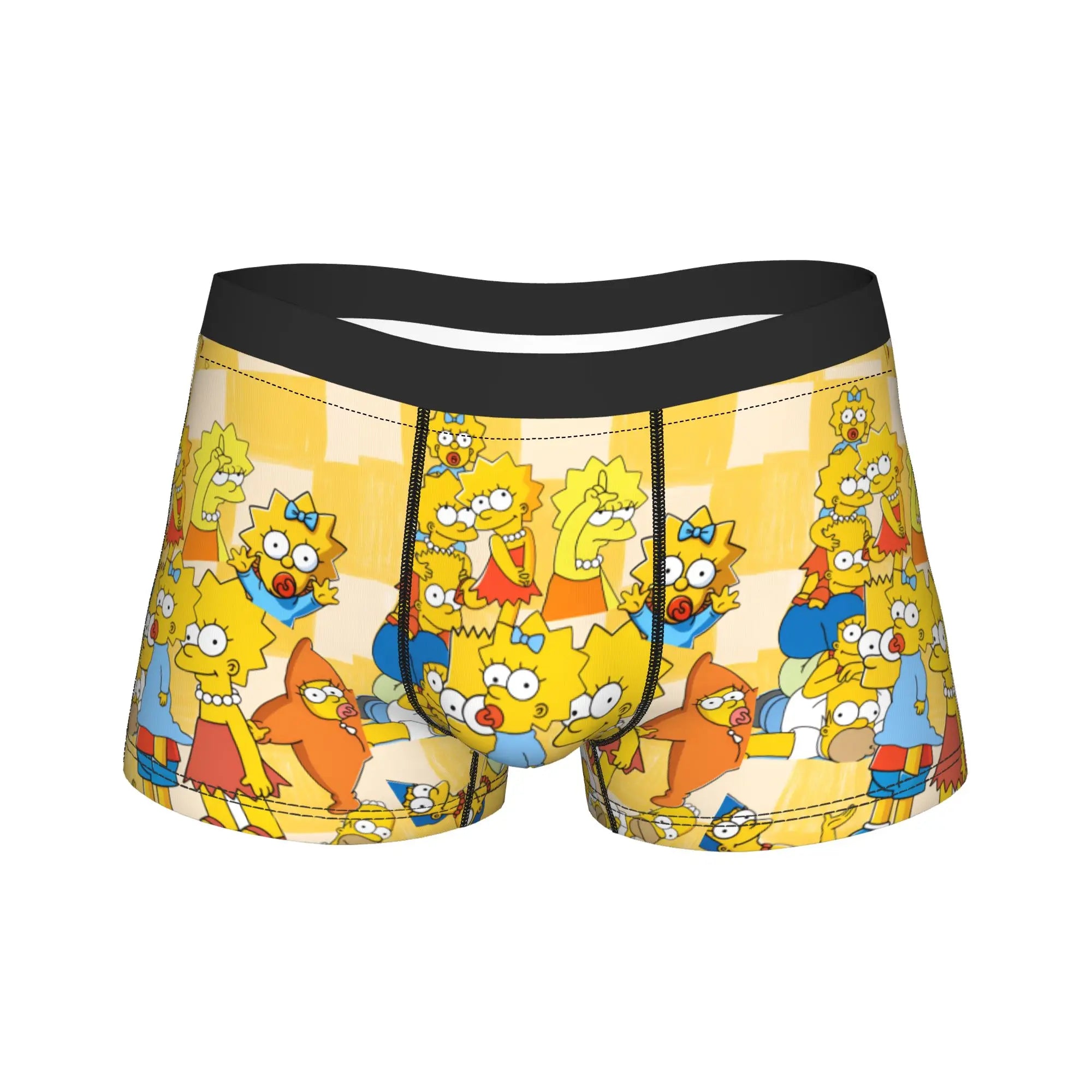 S-Simpsons Family Cartoon Characters Men's Boxer Shorts Plus Size