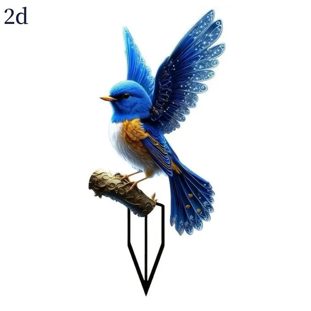 Weatherproof Acrylic Bird Ornament Garden Stake for Outdoor Decor