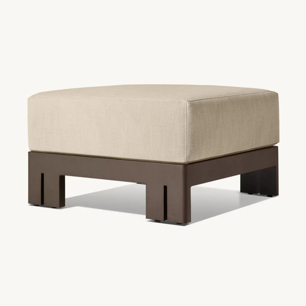Aluminum Outdoor Sofa Set with Ottoman for Modern Gardens