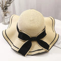Women’s Casual Straw Sun Hat with Bowknot for Summer