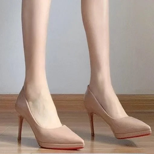Pointed Toe High Heels for Women Comfortable Waterproof Red Sole