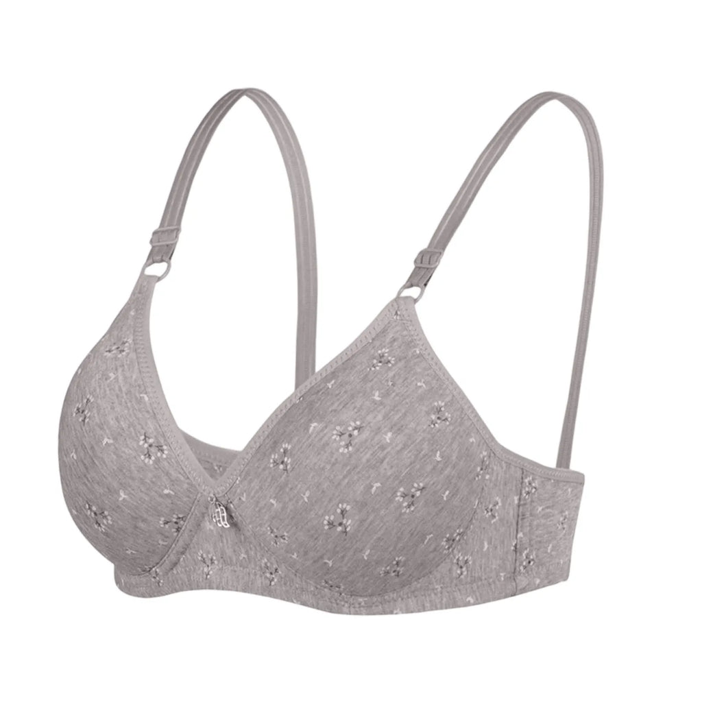MALEY LifeStyle Women's Seamless Cotton Bra with Half Cup Design