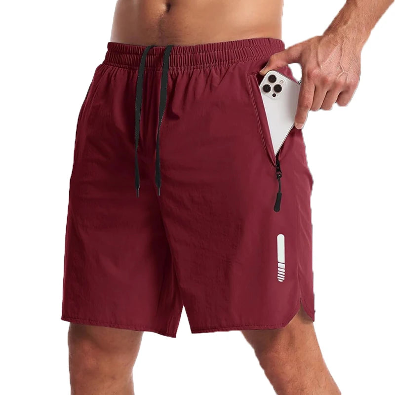 Men's Nylon Elastane Sport Shorts for Summer Running