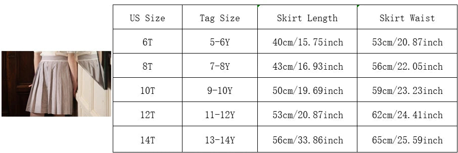Clibeso Girls Striped Cotton Skirt for Summer Casual Wear