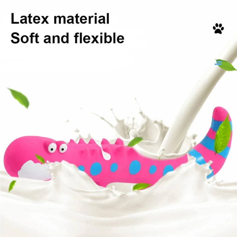 Squeaky Rubber Lizard Dog Chew Toy for Small and Medium Dogs