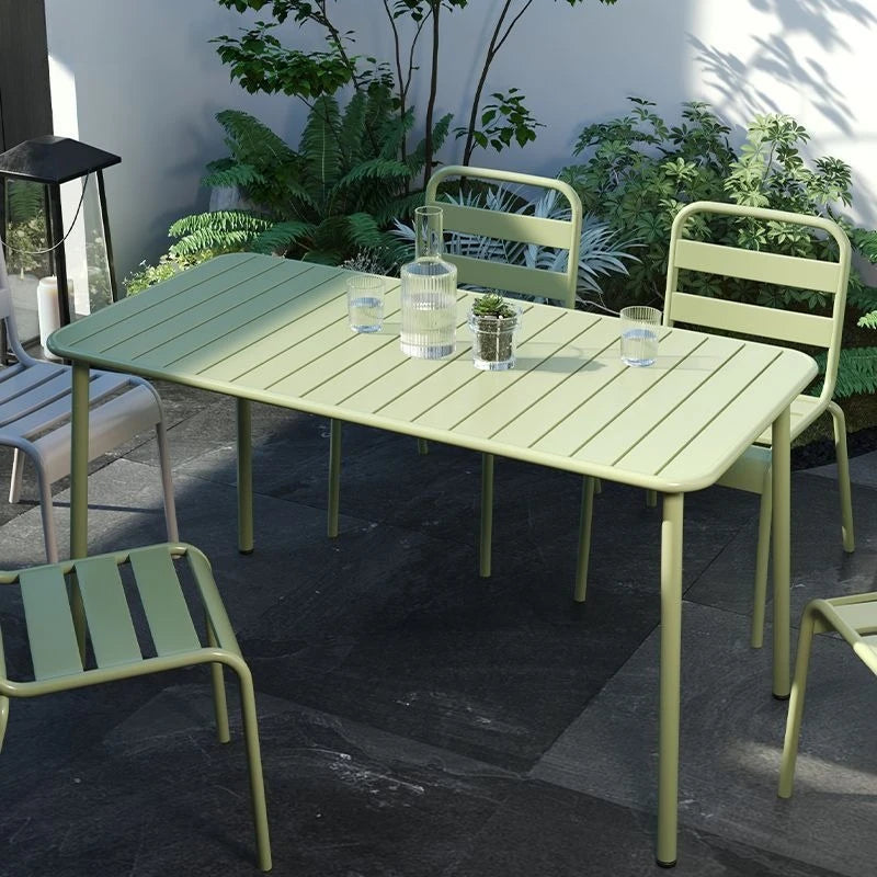 Waterproof Metal Dining Table for Outdoor and Indoor Use