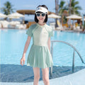 2026 Girls Cartoon UV Protection One-Piece Swimwear