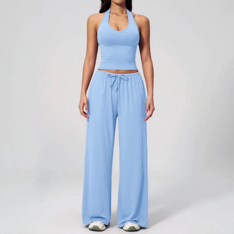 BIANHUI Women's Quick-Dry Yoga Set with Beauty Back Strap