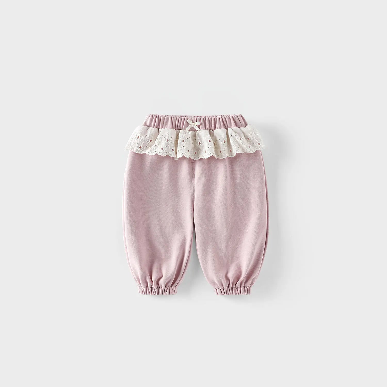 Girls' Casual Lace Sports Pants in Cotton for Autumn 2025