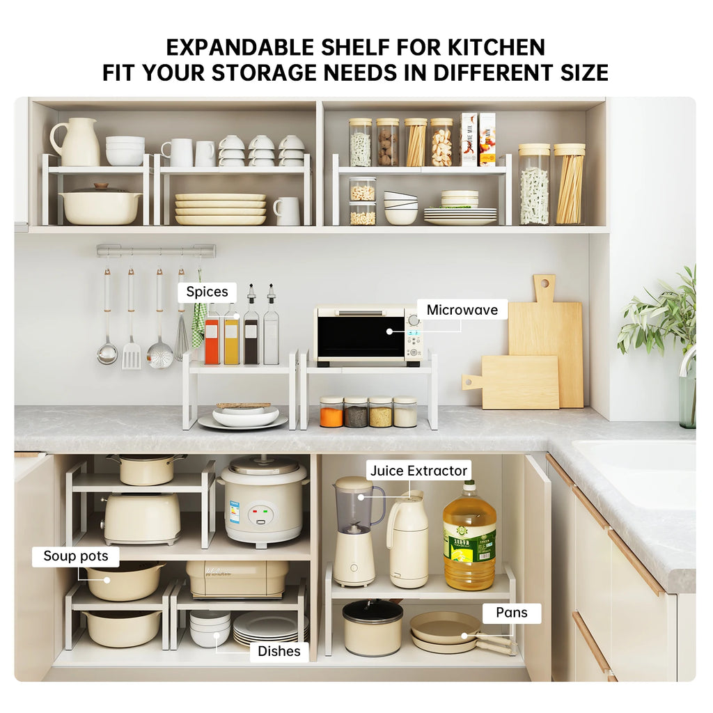 Metal Kitchen Storage Rack for Under Sink Organization